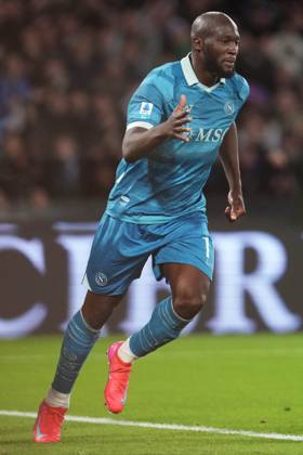 NAPLES, ITALY - APRIL14: Romelu Lukaku of SSC Napoli during the Serie A match between SSC Napoli and Empoli FC at Stadio Diego Armando Maradona on April 14, 2025 in Naples, Italy Copyright: xFOTOAGENZIAx