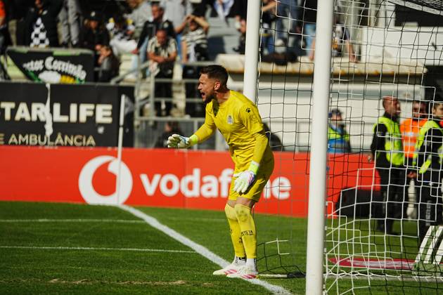 April 18, 2025, Faro, Portugal - Liga Portugal Betclic, Round 30, SC Farense v Boavista FC, 31 Vaclik of Boavista FC in action during the football match between SC Farense and Boavista FC Copyright: xNunoxPiresxVelosox