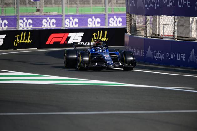 F1 Grand Prix of Saudi Arabia - Practice Alexander Albon of the Williams F1 Team runs during the free practice of the Saudi Arabia GP, the 5th round of the Formula 1 World Championship, WM, Weltmeisterschaft at the Jeddah Corniche Circuit in Jeddah, Saudi Arabia, on April 18, 2025. Jeddah Saudia Arabia Copyright: xAndreaxDiodatox originalFilename:diodato-f1saudia250418_npvh0