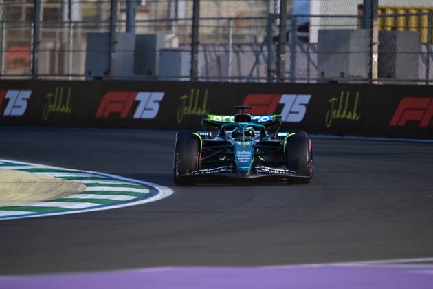 F1 Grand Prix of Saudi Arabia - Practice Lance Stroll of the Aston Martin Cognizant F1 Team runs during the free practice of the Saudi Arabia GP, the 5th round of the Formula 1 World Championship, WM, Weltmeisterschaft at the Jeddah Corniche Circuit in Jeddah, Saudi Arabia, on April 18, 2025. Jeddah Saudia Arabia Copyright: xAndreaxDiodatox originalFilename:diodato-f1saudia250418_npFVn