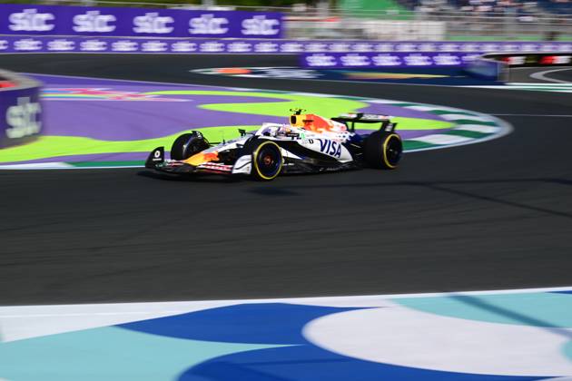 F1 Grand Prix of Saudi Arabia - Practice Liam Lawson of Visa Cash-Up Racing Bulls runs during free practice of the Saudi Arabia GP, the 5th round of the Formula 1 World Championship, WM, Weltmeisterschaft at Jeddah Corniche Circuit in Jeddah, Saudi Arabia, on April 18, 2025. Jeddah Saudia Arabia Copyright: xAndreaxDiodatox originalFilename:diodato-f1saudia250418_npMb1