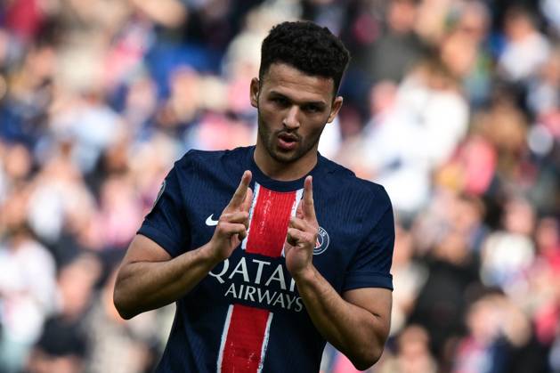 Ligue 1 PSG vs Havre AC - FA Paris Saint-Germain’s forward Goncalo Ramos celebrates scoring a goal during the French L1 football match between Paris Saint-Germain and Havre AC at the Parc des Princes stadium in Paris on Avril 19, 2025. Photo by Firas Abdullah ABACAPRESS.COM Paris Île-de-France France Copyright: xAbdullahxFiras ABACAx