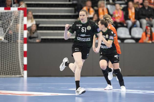 EHF Champions League Odense Handball FTC Rail Cargo Hungaria EHF Champions League Play Offs Quarterfinal Valeriia Maslova during the EHF Champions League quarter final between Odense Handball and FTC Rail Cargo Hungaria at Sydbank Arena in Odense on Sunday, April 20, 2025 Photo Frank Cilius Ritzau Scanpix , Aabenraa Denmark Sydbank Arena  Copyright: FrankxCilius FrankxCiliusx spdk20250420-164515-L