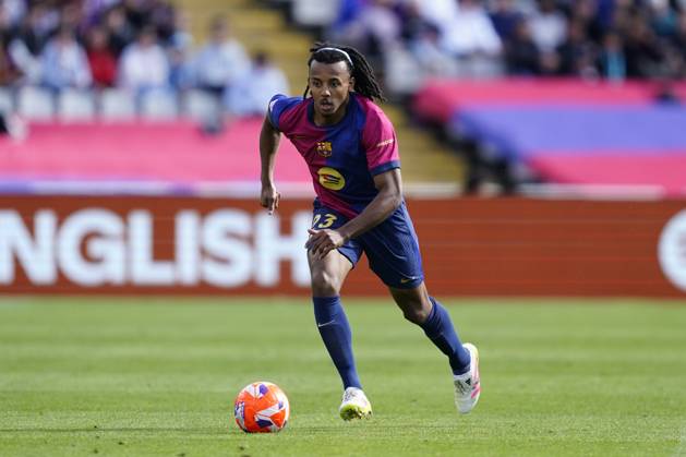 FC Barcelona, Barca - RC Celta. La Liga EA Sports match. Date 32 Jules Kounde of FC Barcelona during the La Liga EA Sports match between FC Barcelona and RC Celta played at Lluis Companys Stadium on 19 April 2025 in Barcelona, Spain. kpng Copyright: xSergioxRuizx xImagox PS_250419_BAR_CEL_082
