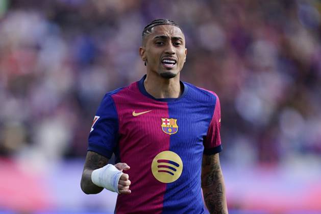 FC Barcelona, Barca - RC Celta. La Liga EA Sports match. Date 32 Raphael Dias Belloli Raphinha of FC Barcelona during the La Liga EA Sports match between FC Barcelona and RC Celta played at Lluis Companys Stadium on 19 April 2025 in Barcelona, Spain. kpng Copyright: xSergioxRuizx xImagox PS_250419_BAR_CEL_084
