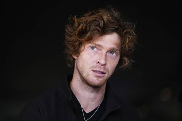 April 21, 2025, Madrid, Madrid, SPAIN: Andrey Rublev during the Mutua Madrid Open 2025, ATP, Tennis Herren Masters 1000 and WTA, Tennis Damen 1000, tennis tournament celebrated at Caja Magica on April 21, 2025 in Madrid, Spain. Madrid SPAIN - ZUMAOpen 20250421_zaa_a181_027 Copyright: xOscarxJ.xBarrosox