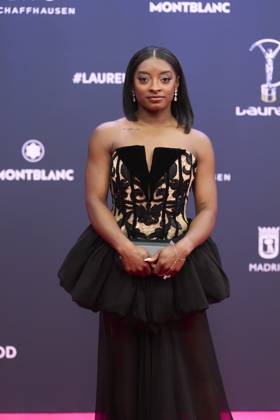 25th Anniversary Laureus World Sports Awards - Red Carpet Simone Biles attends 25th Anniversary Laureus World Sports Awards - Red Carpet at Palacio de Cibeles on April 21, 2025 in Madrid, Spain Photo by IMAGO MPG Madrid Palacio de Cibeles Madrid Spain  Copyright: xMPGx