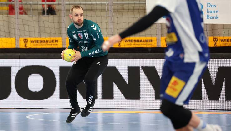 26 04 2025, Germany, Bietigheim, Handball 1 Bundesliga, SG BBM Bietigheim vs ThSV Eisenach, Fredrik Genz BBM