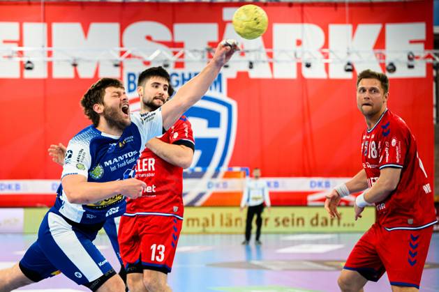 Bietigheim HBL 24 25 SG BBM Bietigheim THSV Eisenach Malte Donker Eisenach , Juan de la Pena Bietigheim , Fabian Wiederstein Bietigheim Bietigheim Bissingen Egetrans Arena Baden Württemberg Germany