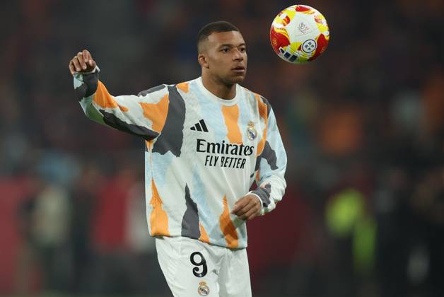 FC Barcelona, Barca Real Madrid CF. Copa del Rey. Final. Kylian Mbappe of Real Madrid during the Copa del Rey match, Final, between FC Barcelona and Real Madrid CF played at La Cartuja Stadium on April 26, 2025 in Sevilla, Spain. kpng Copyright: xPressinphotox AP_240424_BAR_RMA_COP_043