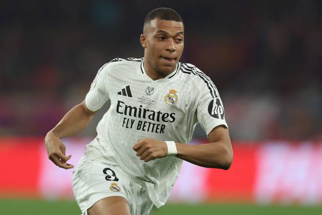 FC Barcelona, Barca Real Madrid CF. Copa del Rey. Final. Kylian Mbappe of Real Madrid during the Copa del Rey match, Final, between FC Barcelona and Real Madrid CF played at La Cartuja Stadium on April 26, 2025 in Sevilla, Spain. kpng Copyright: xPressinphotox AP_240424_BAR_RMA_COP_044