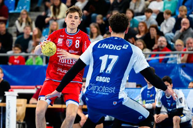 Bietigheim HBL 24 25 SG BBM Bietigheim THSV Eisenach v li Alen Hadzimuhamedovic Bietigheim , Marko Grgic Eisenach Bietigheim Bissingen Egetrans Arena Baden Württemberg Germany