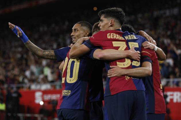 FC Barcelona, Barca Real Madrid CF. Copa del Rey. Final. Pedro Gonzalez Pedri of FC Barcelona celebrates the 1-0 during the Copa del Rey match, Final, between FC Barcelona and Real Madrid CF played at La Cartuja Stadium on April 26, 2025 in Sevilla, Spain. kpng Copyright: xPressinphotox AP_240424_BAR_RMA_COP_037