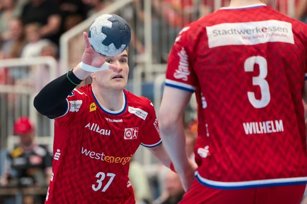27 04 2025, 2 Handball Bundesliga, 29 Matchday, TuSEM Essen Dessau Rosslauer HV, Max Neuhaus TuSEM Essen , Essen Am Hallo NRW Germany xRHR PHOTO DEx Copyright: DennisxEwert RHR-FOTOx RHR-FOTO DE