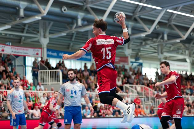 27 04 2025, 2 Handball Bundesliga, 29 Matchday, TuSEM Essen Dessau Rosslauer HV, Nils Homscheid TuSEM Essen , Essen Am Hallo NRW Germany xRHR PHOTO DEx Copyright: DennisxEwert RHR-FOTOx RHR-FOTO DE