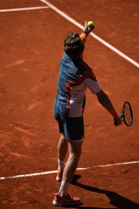 April 27, 2025, Madrid, Madrid, Spain: Andrey Rublev of Russia in action against Aleksander Bublik of Kazakhstan during the Mutua Madrid Open 2025, ATP, Tennis Herren Masters 1000 and WTA, Tennis Damen 1000 tennis tournament, celebrated at Caja Magica on April 27, 2025 in Madrid, Spain. Madrid Spain - ZUMAOpen 20250427_zaa_a181_068 Copyright: xOscarxJ.xBarrosox