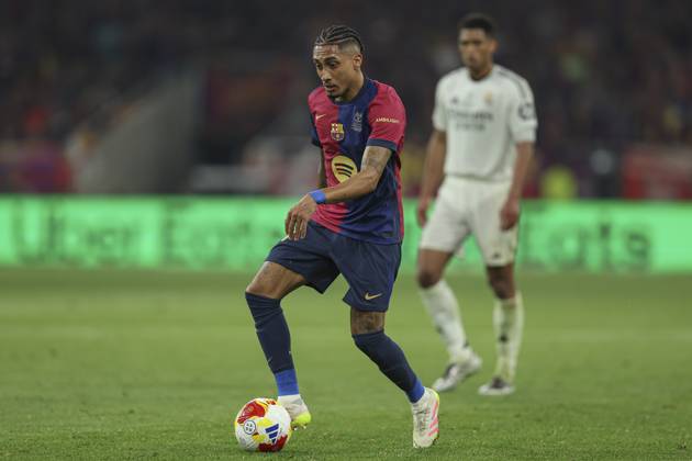 FC Barcelona, Barca Real Madrid CF. Copa del Rey. Final. Raphinha Dias Belloli of FC Barcelona during the Copa del Rey match, Final, between FC Barcelona and Real Madrid CF played at La Cartuja Stadium on April 26, 2025 in Sevilla, Spain. Copyright: xPressinphotox AP_240428_BAR-RMA_609