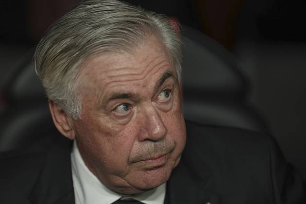 FC Barcelona, Barca Real Madrid CF. Copa del Rey. Final. Real Madrid head coach Carlo Ancelotti during the Copa del Rey match, Final, between FC Barcelona and Real Madrid CF played at La Cartuja Stadium on April 26, 2025 in Sevilla, Spain. Copyright: xPressinphotox AP_240428_BAR-RMA_634