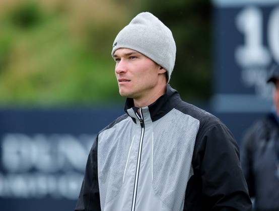 UK: The Alfred Dunhill Links Championship at Kingsbarns, St Andrews, Scotland on 30 September 2022 Pictured: Rasmus Hojgaard (Denmark) on the 10th tee at Kingsbarns during the second round of the Alfred Dunhill Links Championship 2022 St Andrews Fife Scotland Copyright: xAlexxToddx