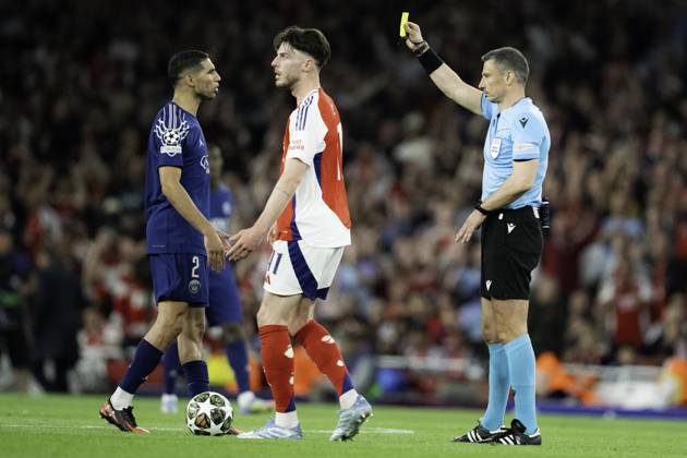 Arsenal FC v Paris Saint-Germain - UEFA Champions League Semi-final First Leg Achraf Hakimi during the UEFA Champions League semi-final first leg match between Arsenal and Paris Saint-Germain at Emirates Stadium in London, England, on April 29, 2025. Copyright: xTaiseixIwamotox