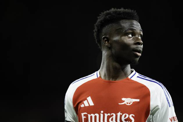 Arsenal FC v Paris Saint-Germain - UEFA Champions League Semi-final First Leg Bukayo Saka during the UEFA Champions League semi-final first leg match between Arsenal and Paris Saint-Germain at Emirates Stadium in London, England, on April 29, 2025. Copyright: xTaiseixIwamotox