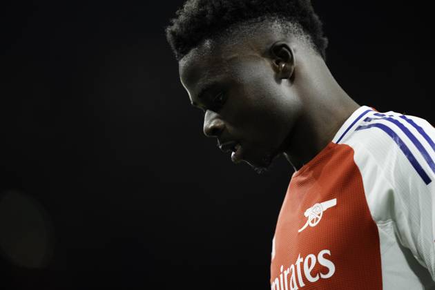 Arsenal FC v Paris Saint-Germain - UEFA Champions League Semi-final First Leg Bukayo Saka during the UEFA Champions League semi-final first leg match between Arsenal and Paris Saint-Germain at Emirates Stadium in London, England, on April 29, 2025. Copyright: xTaiseixIwamotox
