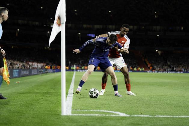 Arsenal FC v Paris Saint-Germain - UEFA Champions League Semi-final First Leg Khvicha Kvaratskhelia during the UEFA Champions League semi-final first leg match between Arsenal and Paris Saint-Germain at Emirates Stadium in London, England, on April 29, 2025. Copyright: xTaiseixIwamotox