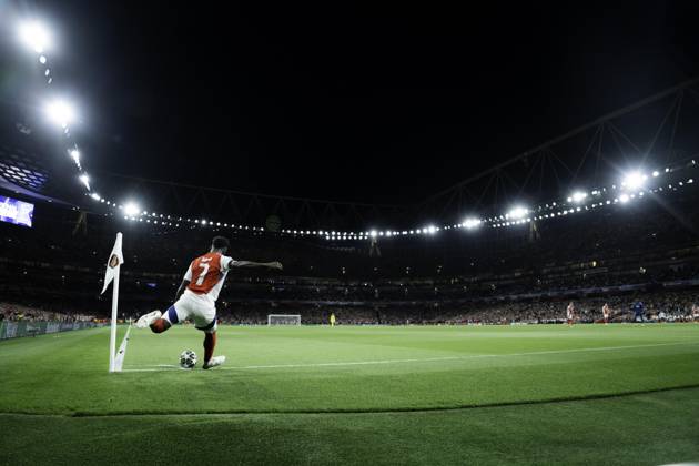 Arsenal FC v Paris Saint-Germain - UEFA Champions League Semi-final First Leg Bukayo Saka during the UEFA Champions League semi-final first leg match between Arsenal and Paris Saint-Germain at Emirates Stadium in London, England, on April 29, 2025. Copyright: xTaiseixIwamotox