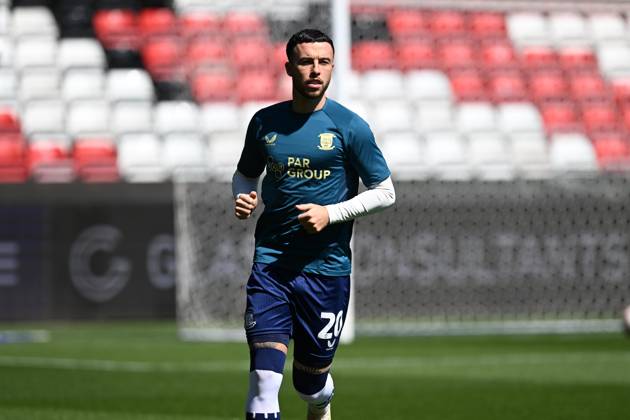 Bristol City v Preston North End EFL Sky Bet Championship 03 05 2025. Sam Greenwood (20) of Preston North End warming up ahead of the EFL Sky Bet Championship match between Bristol City and Preston North End at Ashton Gate, Bristol, England on 3 May 2025. Bristol Ashton Gate Bristol England Editorial use only DataCo restrictions apply See www.football-dataco.com , Copyright: xGrahamxHuntx PSI-21997-0025