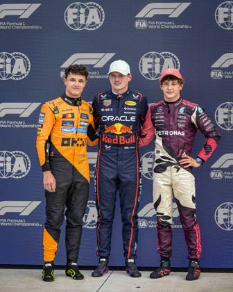 F1 - MIAMI GRAND PRIX 2025 VERSTAPPEN Max (ned), Red Bull Racing RB21, NORRIS Lando (gbr), McLaren F1 Team MCL39, KIMI ANTONELLI Andrea (ita), Mercedes AMG F1 Team W16, portrait during the Formula 1 Crypto.com Miami Grand Prix 2025, 6th round of the 2025 FIA Formula One World Championship, WM, Weltmeisterschaft from May 2 to 4, 2025 on the Miami International Autodrome, in Miami Gardens, Florida, United States of America - Miami GardensUnited States Copyright: xCharlyxLopezx