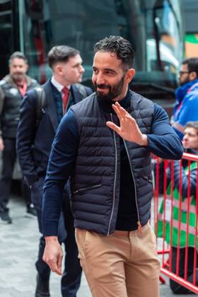 Ruben Amorim, Manager of Manchester United, ManU arrives ahead of the Premier League match between Brentford and Manchester United at the Brentford Community Stadium, Brentford, England on 4 May 2025.  Copyright: xGrantxWinterx PMI-6851-0008