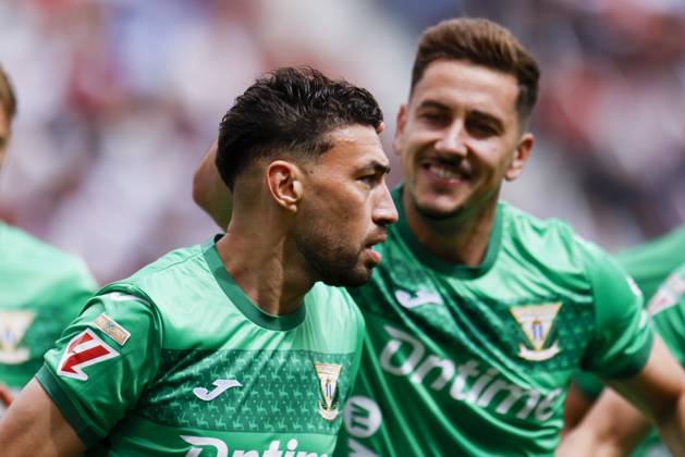 Sevilla FC v CD Leganes - La Liga EA Sports Munir El Haddadi of CD Leganes celebrates a goal during the La Liga EA Sports match between Sevilla FC and CD Leganes at Sanchez Pizjuan in Seville, Spain, on May 4, 2025. Seville Spain Copyright: xDAXxImagesx originalFilename:daximages-sevillaf250504_nptx0