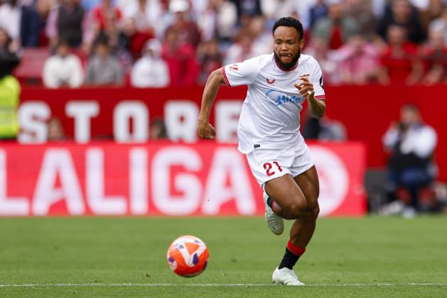 Sevilla FC v CD Leganes - La Liga EA Sports Chidera Ejuke of Sevilla FC runs with the ball during the La Liga EA Sports match between Sevilla FC and CD Leganes at Sanchez Pizjuan in Seville, Spain, on May 4, 2025. Seville Spain Copyright: xDAXxImagesx originalFilename:daximages-sevillaf250504_npVj3