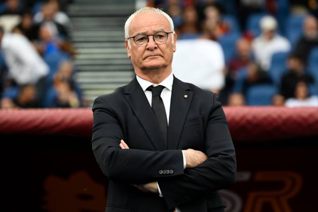 Claudio Ranieri, head coach of AS Roma, looks on during the Serie A football match between AS Roma and ACF Fiorentina at Olimpico stadium in Rome (Italy), May 4, 2025. andreaxstaccioli