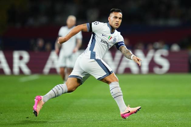 ESP: FC Barcelona, Barca Inter de Milan. UEFA Champions League match. Semi-Finals, firs leg Lautaro Martinez of Inter Milan during the UEFA Champions League match, Semi-Finals, firs leg, between FC Barcelona and Inter de Milan played at Lluis Companys Stadium on April 30 2025 in Barcelona Spain. kpng Copyright: xBaguxBlancox xPressinphotox PS_240530_BAR_INT_887