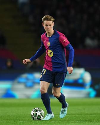 ESP: FC Barcelona, Barca Inter de Milan. UEFA Champions League match. Semi-Finals, firs leg Frenkie de Jong of FC Barcelona during the UEFA Champions League match, Semi-Finals, firs leg, between FC Barcelona and Inter de Milan played at Lluis Companys Stadium on April 30 2025 in Barcelona Spain. kpng Copyright: xBaguxBlancox xPressinphotox PS_240530_BAR_INT_1188