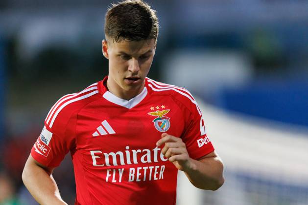 Samuel Dahl seen during Liga Portugal game between teams of GD Estoril Praia and SL Benfica at Estadio Antonio Coimbra da Mota (Maciej Rogowski) Estoril Estadio Antonio Coimbra da Mota Portugal Copyright: xMaciejxRogowskix estslb2425-067