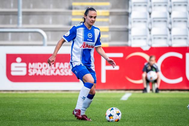 OB Q v HB Koge, Gjensidige Kvindeliga football, Odense, Denmark Odense, Denmark. 10th, May 2025. Meaghan Nally (11) of OB Q seen during the Gjensidige Kvindeliga match between OB Q and HB Koge at Nature Energy Park in Odense. Denmark, Odense  Copyright: xGonzalesxPhoto KentxRasmussenx