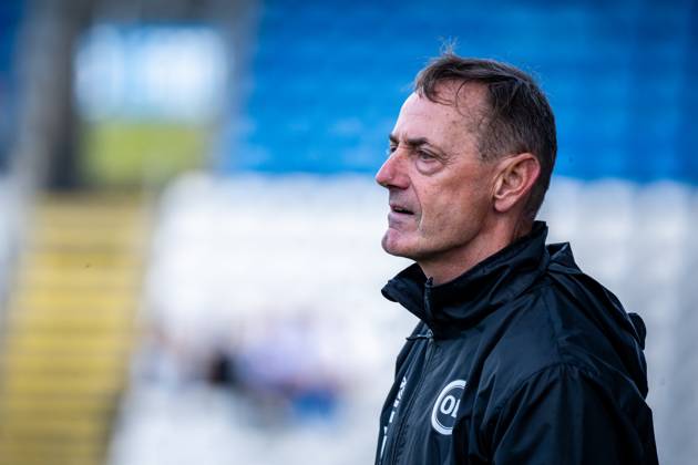 OB Q v HB Koge, Gjensidige Kvindeliga football, Odense, Denmark Odense, Denmark. 10th, May 2025. Head coach Peer Lisdorf of OB Q seen during the Gjensidige Kvindeliga match between OB Q and HB Koge at Nature Energy Park in Odense. Denmark, Odense Copyright: xGonzalesxPhoto KentxRasmussenx