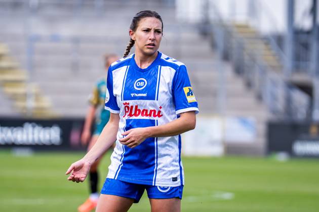 OB Q v HB Koge, Gjensidige Kvindeliga football, Odense, Denmark Odense, Denmark. 10th, May 2025. Zoe Hasenauer (16) of OB Q seen during the Gjensidige Kvindeliga match between OB Q and HB Koge at Nature Energy Park in Odense. Denmark, Odense Copyright: xGonzalesxPhoto KentxRasmussenx