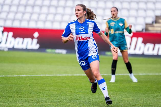 OB Q v HB Koge, Gjensidige Kvindeliga football, Odense, Denmark Odense, Denmark. 10th, May 2025. Anna Bout (15) of OB Q seen during the Gjensidige Kvindeliga match between OB Q and HB Koge at Nature Energy Park in Odense. Denmark, Odense Copyright: xGonzalesxPhoto KentxRasmussenx