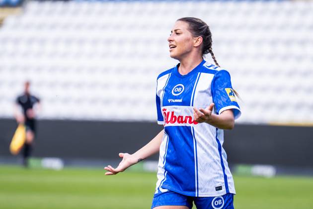 OB Q v HB Koge, Gjensidige Kvindeliga football, Odense, Denmark Odense, Denmark. 10th, May 2025. Zoe Hasenauer (16) of OB Q seen during the Gjensidige Kvindeliga match between OB Q and HB Koge at Nature Energy Park in Odense. Denmark, Odense Copyright: xGonzalesxPhoto KentxRasmussenx