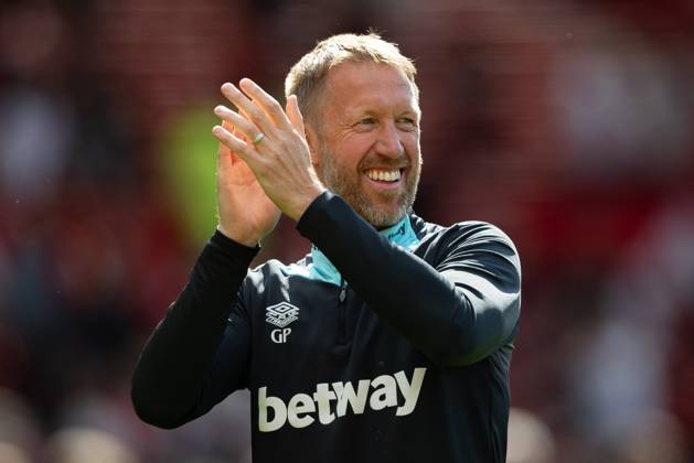 Manchester United, ManU FC v West Ham United FC West Ham United manager Graham Potter celebrates after the Manchester United FC v West Ham United FC English Premier League match at Old Trafford, Manchester, England, United Kingdom on 11 May 2025 Credit: Ian Stephen Every Second Media Editorial use only. All images are copyright Every Second Media Limited. No images may be reproduced without prior permission. All rights reserved. Premier League and Football League images are subject to licensing agreements with Football DataCo Limited. see https: www.football-dataco.com Copyright: xIMAGO EveryxSecondxMediax ESM-1478-0047 IanxStephenx xEveryxSecondxMediax