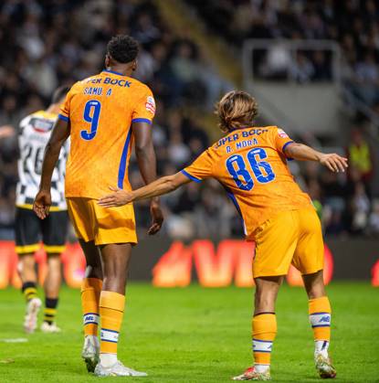 May 11, 2025, Porto, Guimaraes, Portugal: RODRIGO MORA from FC Porto seen animate SAMU OMORODION from FC Porto during the Liga Portugal Betclic 2024 25 match between FC Porto and Boavista FC at Estadio do Bessa Sec XXI on May 11, 2025 in Porto, Portugal Porto Portugal - ZUMAl192 20250511_zsp_l192_028 Copyright: xMiguelxLemosx
