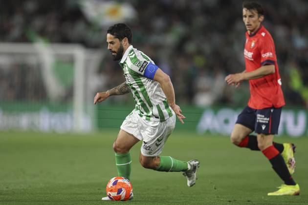 Real Betis-CA Osasuna. La Liga EA Sports match. Date 35 Isco Alarcon of Real Betis during the La Liga EA Sports match between Real Betis v CA Osasuna played at Benito Villamarin Stadium on 11 May 2025 in Barcelona, Spain. kpng Copyright: xAntonioxPozox xPRESSINPHOTOx AP_240511_BET_OSA_961