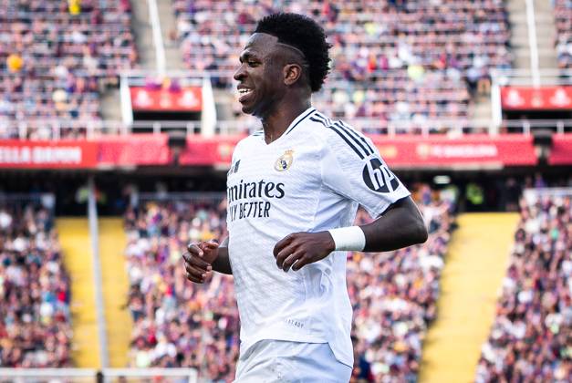 May 11, 2025, Barcelona, Spain, Spain: Vinicius Junior (Jr) of Real Madrid during the LaLiga match between FC Barcelona, Barca and Real Madrid CF at Estadi Olimpic Lluis Companys on May 11, 2025 in Barcelona, Spain. Barcelona Spain - ZUMAm308 20250511_zsp_m308_045 Copyright: xMatthieuxMirvillex