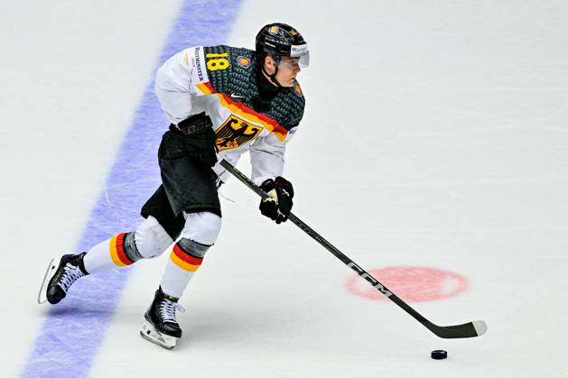 Tim Stutzle (GER) in action during the Group B match Norway vs Germany at the 2025 IIHF Ice hockey, Eishockey World Championship, WM, Weltmeisterschaft in Herning, Denmark, May 13, 2025. (CTKxPhoto VitxSimanek) CTKPhotoP2025051307847  CTKPhotoP2025051307847
