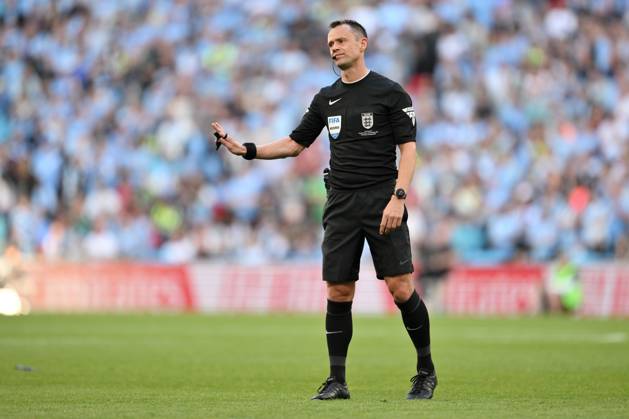 Football - 2024 2025 Emirates FA Cup - Final - Crystal Palace vs Manchester City - Wembley Stadium - Saturday 17th May 2025. Referee Stuart Attwell. COLORSPORT Ashley Western