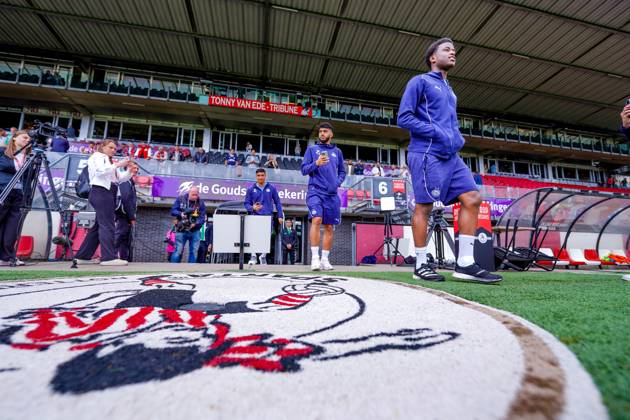 ROTTERDAM , 18-05-2025 , Stadium ˜Het Kasteel™ , Season 2024 2025 , Football , Eredivisie . Match between Sparta and PSV . PSV players arrives at the pitch Sparta - PSV x29323249x Copyright: