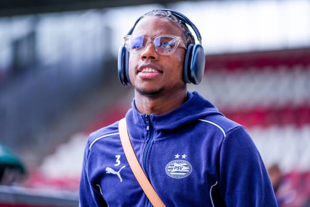 ROTTERDAM , 18-05-2025 , Stadium ˜Het Kasteel™ , Season 2024 2025 , Football , Eredivisie . Match between Sparta and PSV . PSV player Tyrell Malacia Sparta - PSV x29323272x Copyright: